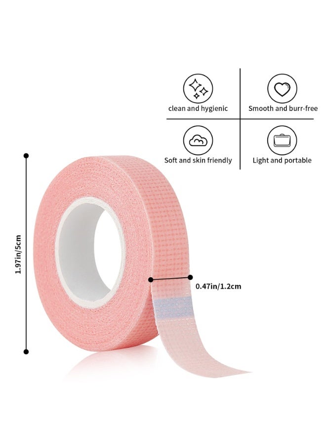 8 Rolls Pink Lash Tape 9m/10 Yard - Breathable Fabric Adhesive Eyelash Extension Tape for Makeup and Supplies - Image 1