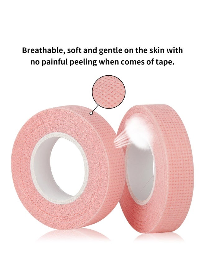 8 Rolls Pink Lash Tape 9m/10 Yard - Breathable Fabric Adhesive Eyelash Extension Tape for Makeup and Supplies - Image 4