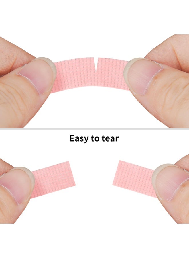 8 Rolls Pink Lash Tape 9m/10 Yard - Breathable Fabric Adhesive Eyelash Extension Tape for Makeup and Supplies - Image 2