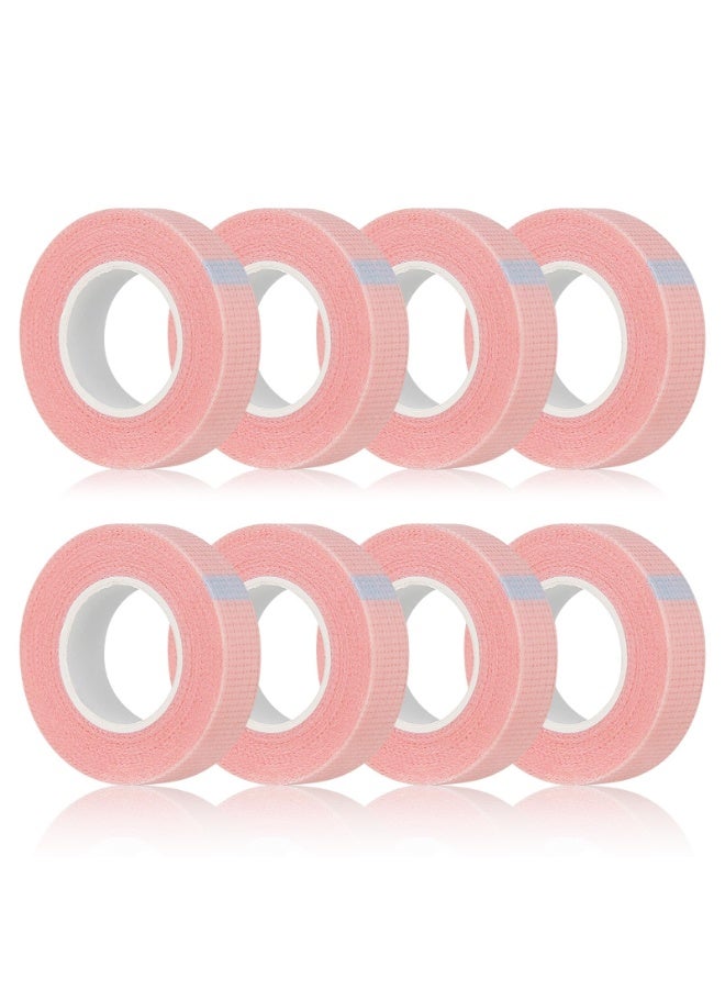 8 Rolls Pink Lash Tape 9m/10 Yard - Breathable Fabric Adhesive Eyelash Extension Tape for Makeup and Supplies - Image 5