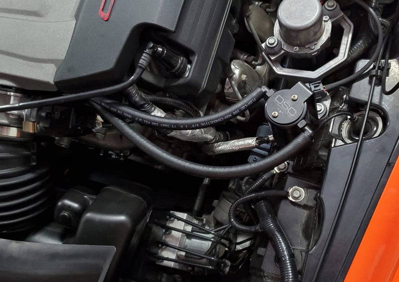 J&L Oil Separator Co. 3.0 Oil Separator Compatible with 2014-2019 Chevrolet Corvette LT1 6.2L Driver Side (Black) - Image 2