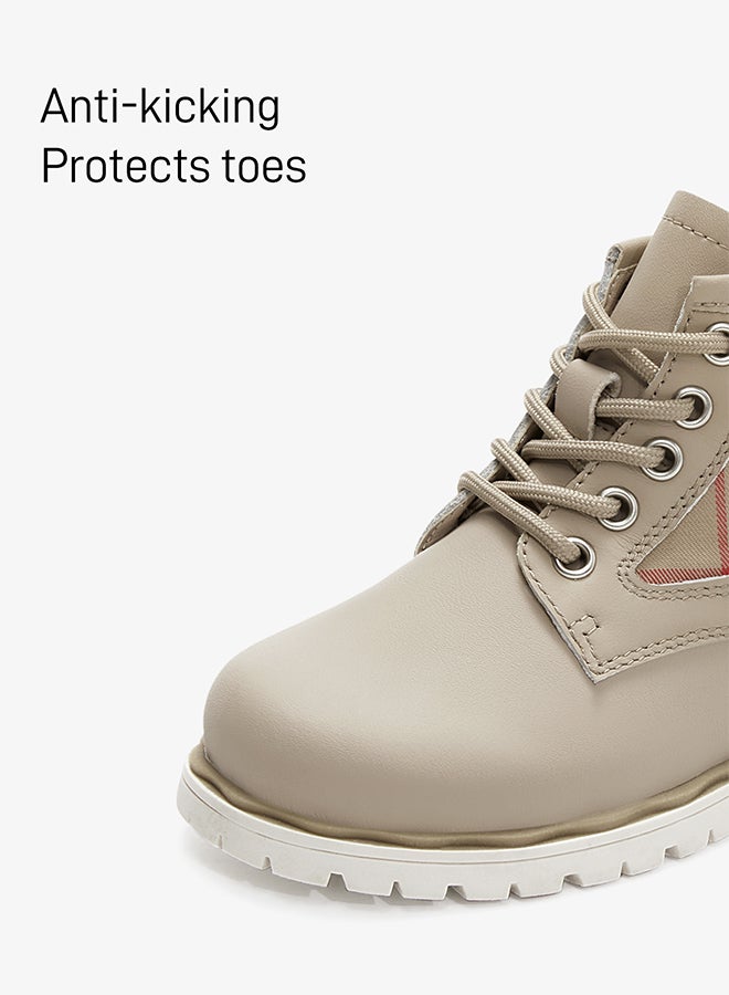 Taranis Taranis Children's Shoes Beige & Check Boots Classic Plaid Boots  - Image 2