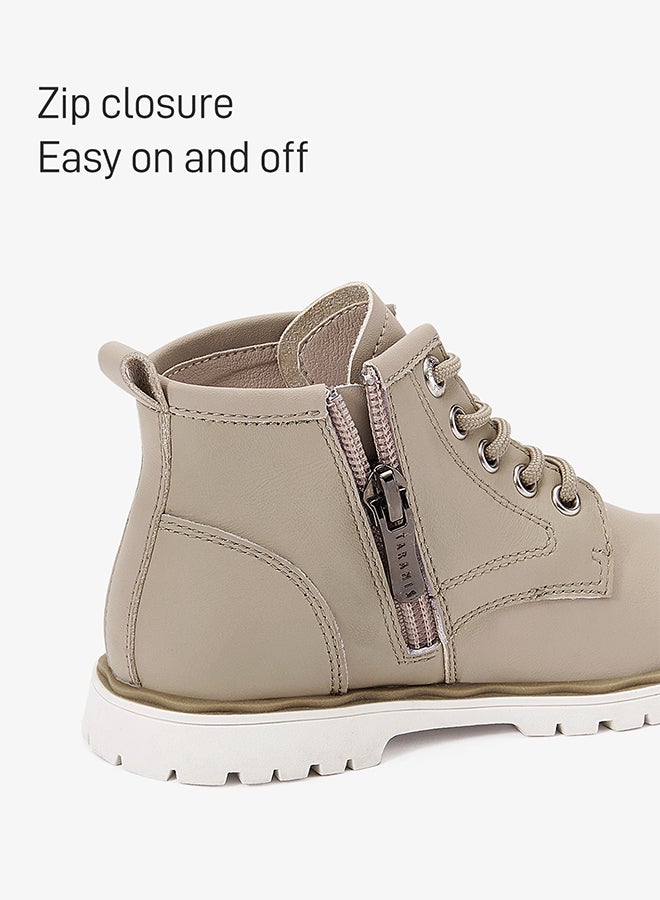Taranis Taranis Children's Shoes Beige & Check Boots Classic Plaid Boots  - Image 5