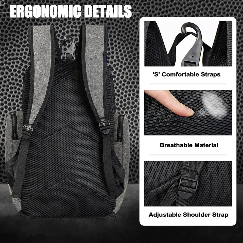 LARIPOP Basketball Backpack Large Sports Bag, Gym Bag with Ball Compartment and Shoe Compartment to Store Sports Shoes Water Bottles Laptops and Daily Necessities, Widely Used in Basketball, Soccer - Image 5