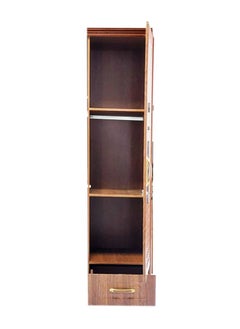 SILA 1 Door Wooden Wardrobe Cabinet Cupboard With Mirror and Drawer Lock Keys Size 190x51x53 Cm Charrey-8711  - Image 2