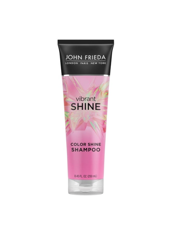 John Frieda John Frieda Vibrant Shine, Shampoo, Hydrating Shampoo with Rosehip Oil for Glossy & Shiny Hair, Enhances Shine for Radiant, Glossy Hair Across All Shades, Styles, & Textures, 8.45 Oz  - Image 1