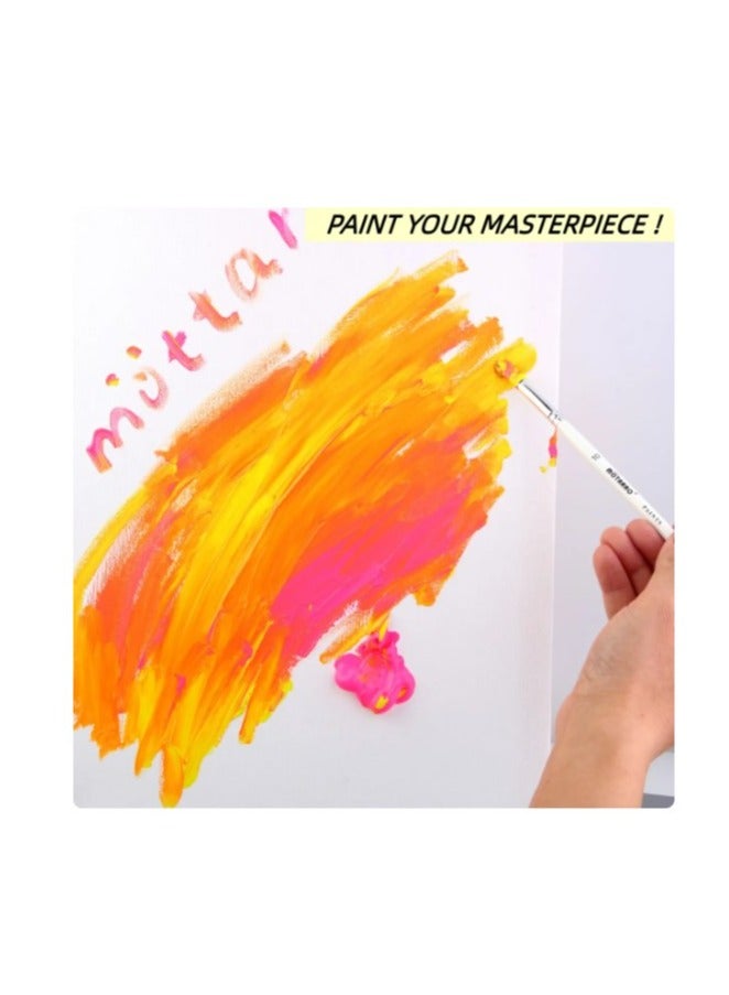 MOTARRO لوحة قماشية بيضاء فارغة (30 × 60 سم) للرسم، قماش قطني طبيعي 100%، حبيبات متوسطة، قماش جيسو ثلاثي الجودة خالٍ من الأحماض، عبوة من قطعة واحدة  - Image 3