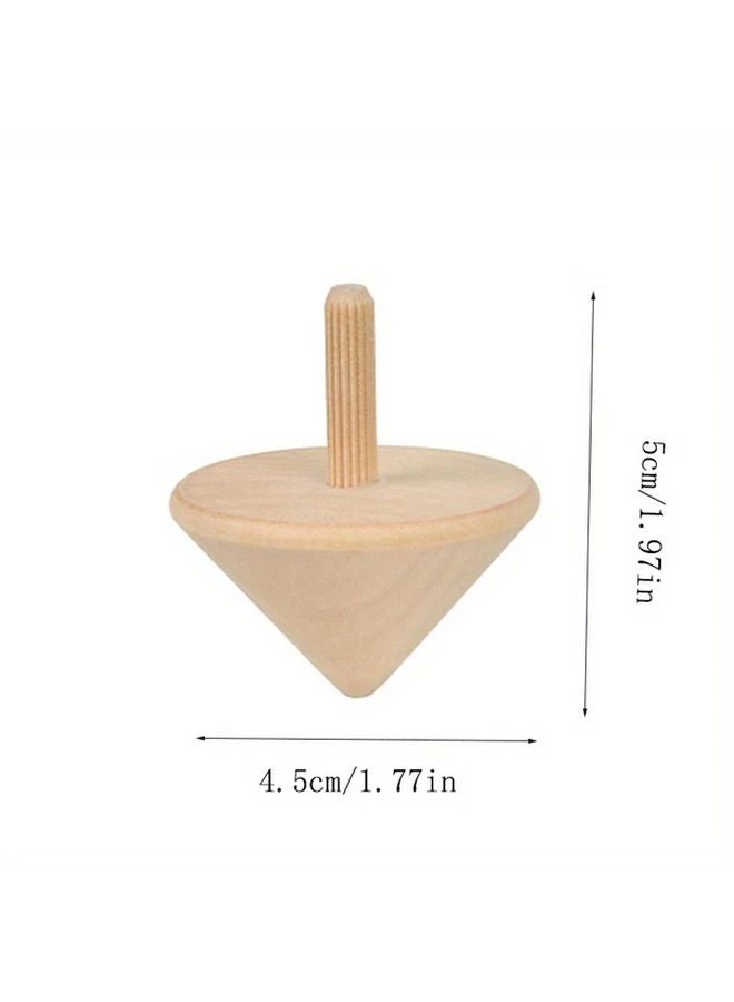 5 قطع ألعاب دوامات خشبية ملونة تعليمية للأطفال هدايا حفلات أعياد الميلاد - Image 3