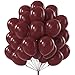PartyWoo Burgundy Balloons 50pcs 12 Inch Dark Chestnut Red Maroon Helium Balloons for Graduation Wedding Thanksgiving Birthday Bachelorette Citizenship Strawberry Theme Party Decorations RedY62 - Image 2