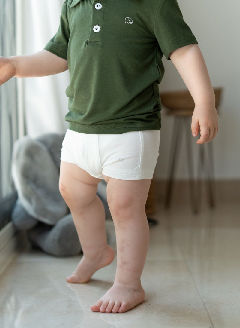 Anvi Baby Organic Bamboo Boxer Brief Underwear Set Of 3- Green/Grey/Navy  - Image 5