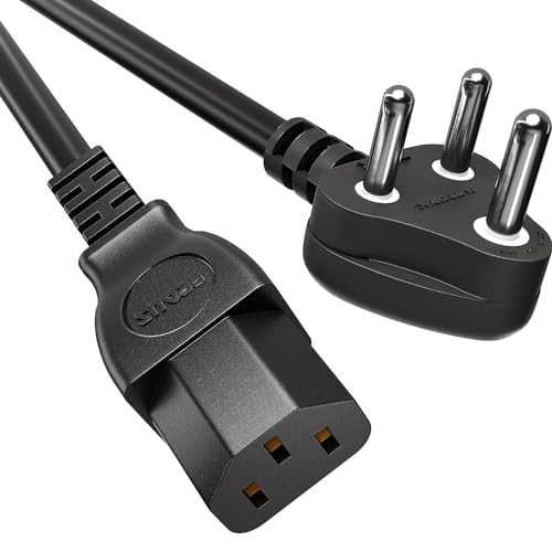 FEDUS 16A 250v Heavy Duty Copper Power Cord, 3 Meter 16 Amp Indian Plug to IEC 13 Socket, Pin Cord for Computer Machine, PC, Desktop, SMPS, Supply - Image 1