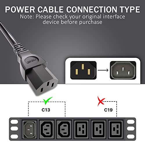FEDUS 16A 250v Heavy Duty Copper Power Cord, 3 Meter 16 Amp Indian Plug to IEC 13 Socket, Pin Cord for Computer Machine, PC, Desktop, SMPS, Supply - Image 4