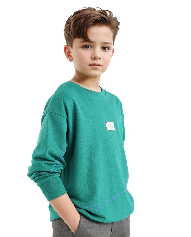 Rare Ones Rare Ones Kids Kole Green Cotton Poly Full Sleeve HD Print Sweatshirt