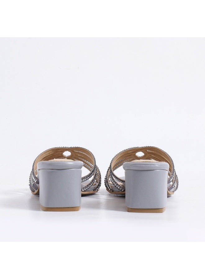 بلوري حذاء بكعب عالٍ دافئ 2.0 مصنوع يدويًا بمقدمة مستديرة مقاس 2 بوصة للحفلات، الكاجوال، العمل، المواعدة، الكوكتيلات، النوادي الليلية - Image 5