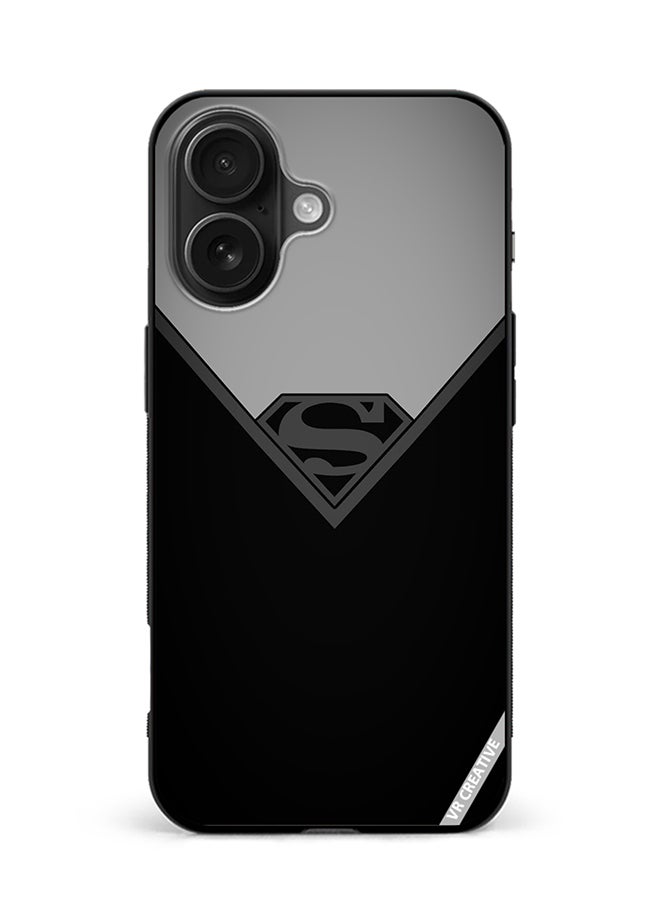 Protective Case Cover For Apple iPhone 16 Simple Superman Design Multicolour