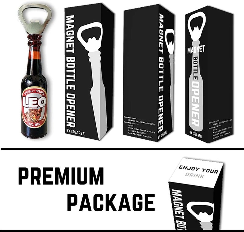 ISSAREE Magnetic Beer Bottle Opener Figure Beer Bottle Bar Refrigerator Decor Unique Birthday Gifts Collection (Leo Beer) - Image 2