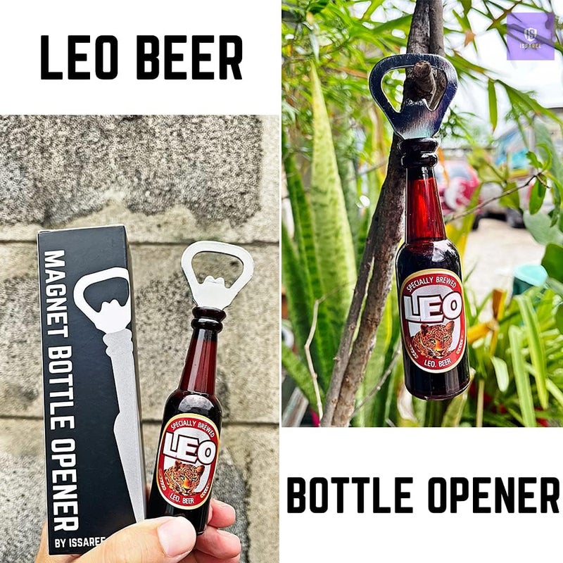 ISSAREE Magnetic Beer Bottle Opener Figure Beer Bottle Bar Refrigerator Decor Unique Birthday Gifts Collection (Leo Beer) - Image 5