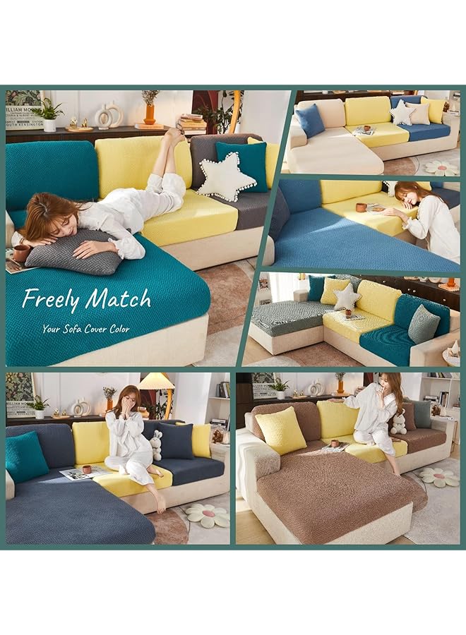 erorex Universal Sofa Slipcover 2024 New Wear Resistant Sofa Cover L Shape Sectional Couch Covers Separate Cushion Couch Chaise Cover High Stretch Furniture Protector A Camel Backcover - Image 2