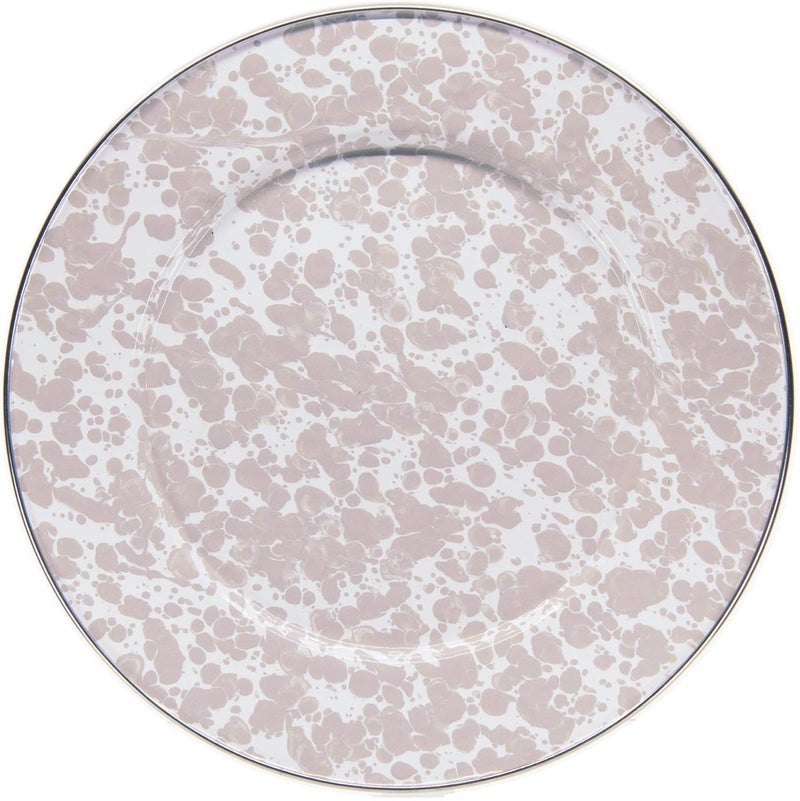 Golden Rabbit Enamelware  Set of 4105 Dinner Plates Taupe Swirl - Image 2