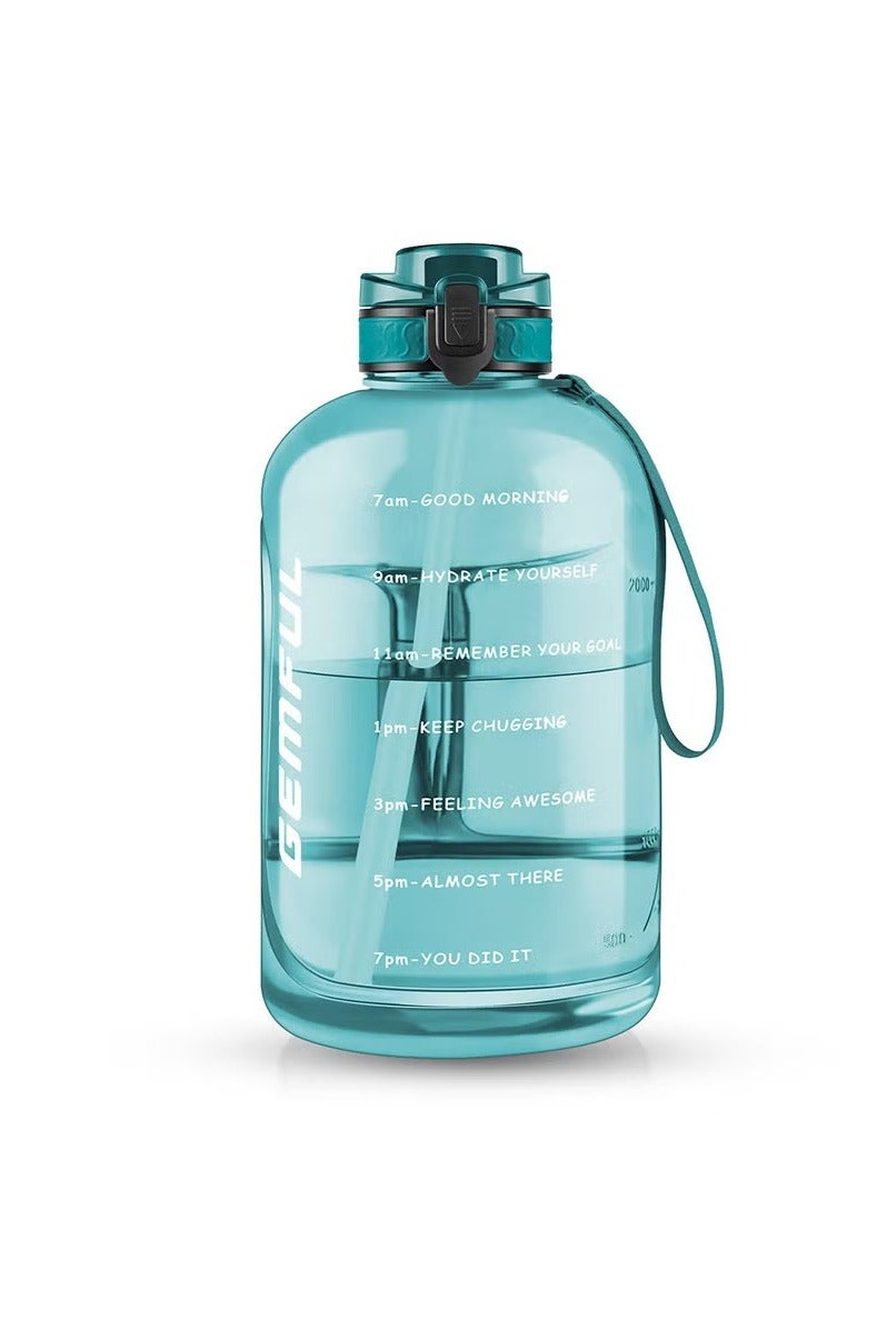 جيمفول زجاجة مياه كبيرة 3 لتر بمقبض خالية من مادة BPA ومضادة للتسرب وتحفيزية وسعة كبيرة للشرب - Image 2