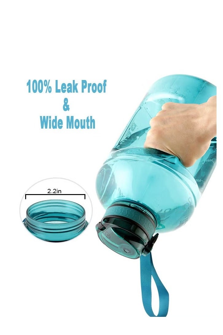 جيمفول زجاجة مياه كبيرة 3 لتر بمقبض خالية من مادة BPA ومضادة للتسرب وتحفيزية وسعة كبيرة للشرب - Image 5