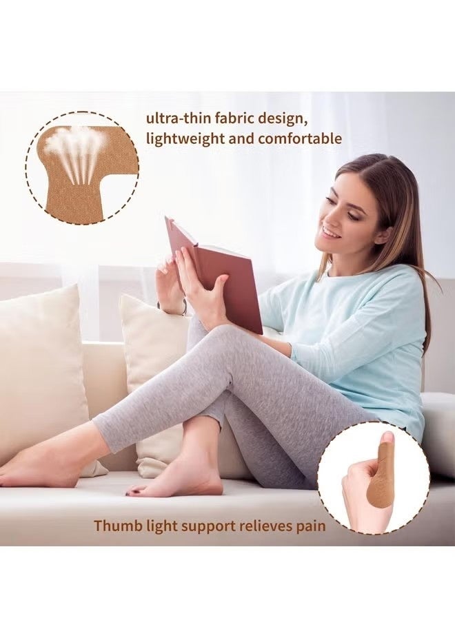 Thumb Support Tape for Arthritis & Tendonitis 15 Sheet (30 PCS), Self-Adhesive Elastic Thumb Brace for Pain Relief, Adjustable Beige Wraps Precut Thumb Support Tape for Sports Housework & Daily Use - Image 3