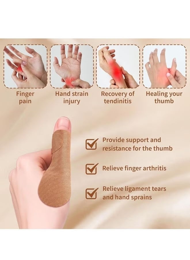 Thumb Support Tape for Arthritis & Tendonitis 15 Sheet (30 PCS), Self-Adhesive Elastic Thumb Brace for Pain Relief, Adjustable Beige Wraps Precut Thumb Support Tape for Sports Housework & Daily Use - Image 4