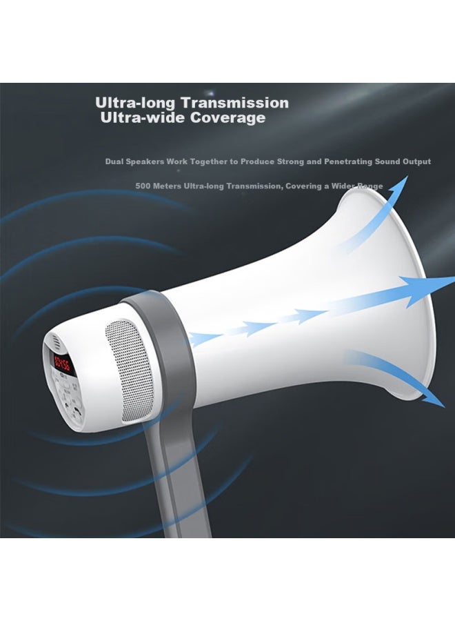 SOAIY S800 Dual Speaker Microphone Amplifier Megaphone Recording Speaker Loudspeaker Handheld Portable Stall High-pitched Bluetooth U Disk Promotion Charging Flagship Version - Image 1