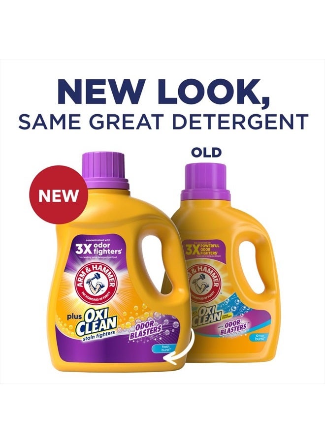 Arm & Hammer Plus OxiClean Odor Blasters Fresh Burst, 77 Loads Liquid Laundry Detergent, 100.5 Fl oz - Image 2