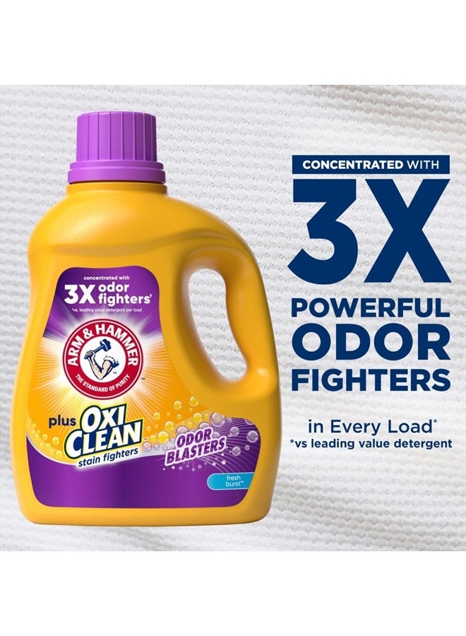 Arm & Hammer Plus OxiClean Odor Blasters Fresh Burst, 77 Loads Liquid Laundry Detergent, 100.5 Fl oz - Image 3