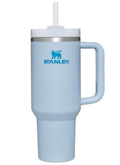 Stanley Vacuum Insulated Coffee Mug,Insulated Mug with Handle and Straw Lid,In-car Mug,Blue 40 Oz  - Image 1