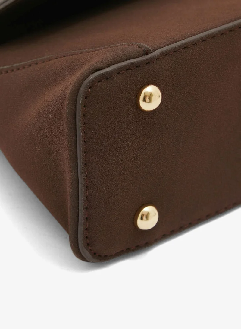ELLA Brown Trapeze Baguette Handbag for Women | Best Price UAE