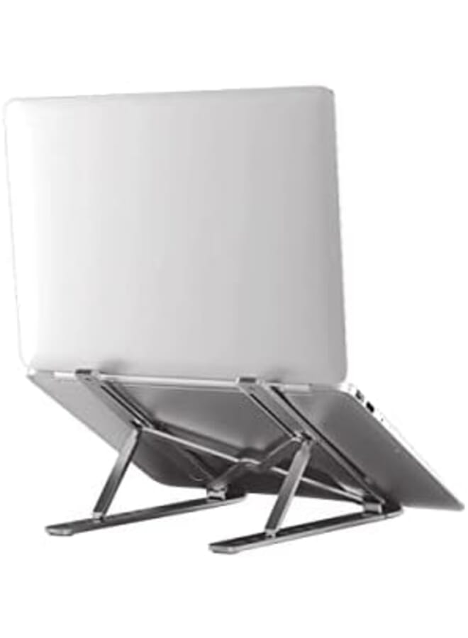 Smart Premium Aluminium Laptop Stand Laptop Riser Aluminium Alloy Optimum Laptop Ventilation Ergonomic Universally Compatible Grey - Image 2