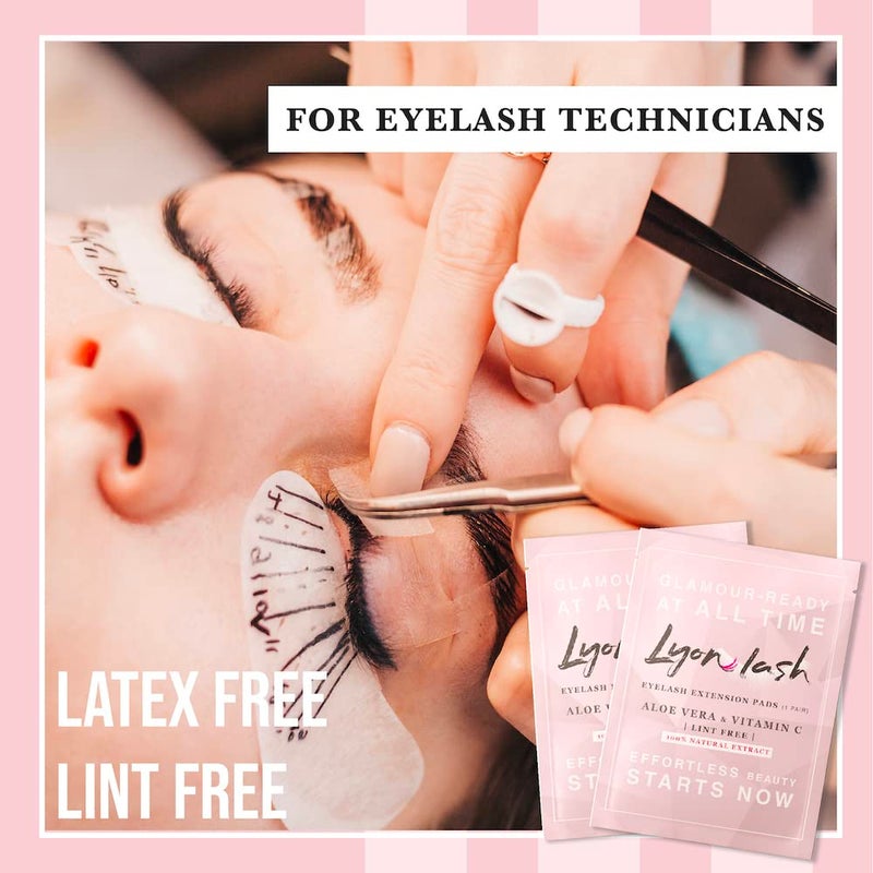 Lyon lash 100 Pairs Eyelash Extension Under Eye Gel Pads by Lyon Lash - Lint Free with Aloe Vera Hydrogel Eye Patches, Premium Eyelash Extension Supplies & Beauty Tools, Fit Most Eye Shape, Stick Well - Image 3