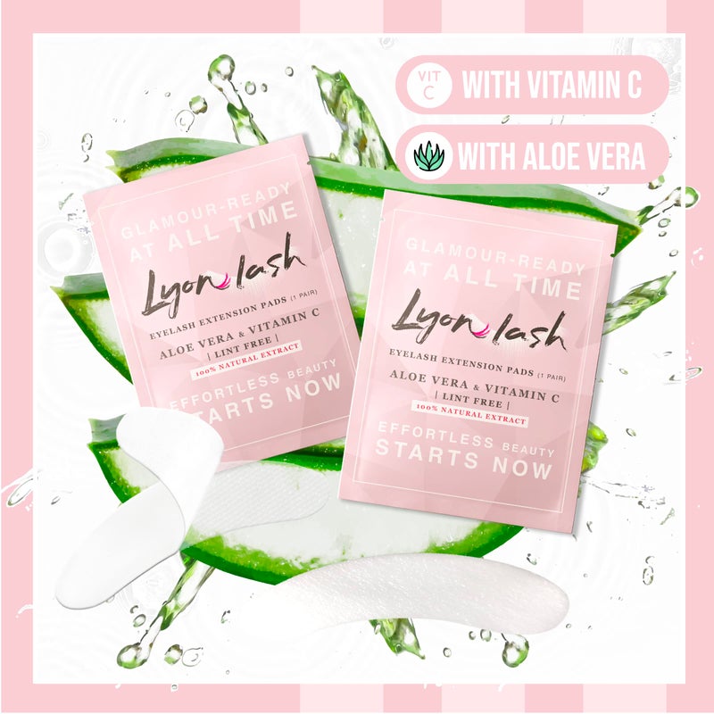 Lyon lash 100 Pairs Eyelash Extension Under Eye Gel Pads by Lyon Lash - Lint Free with Aloe Vera Hydrogel Eye Patches, Premium Eyelash Extension Supplies & Beauty Tools, Fit Most Eye Shape, Stick Well - Image 4
