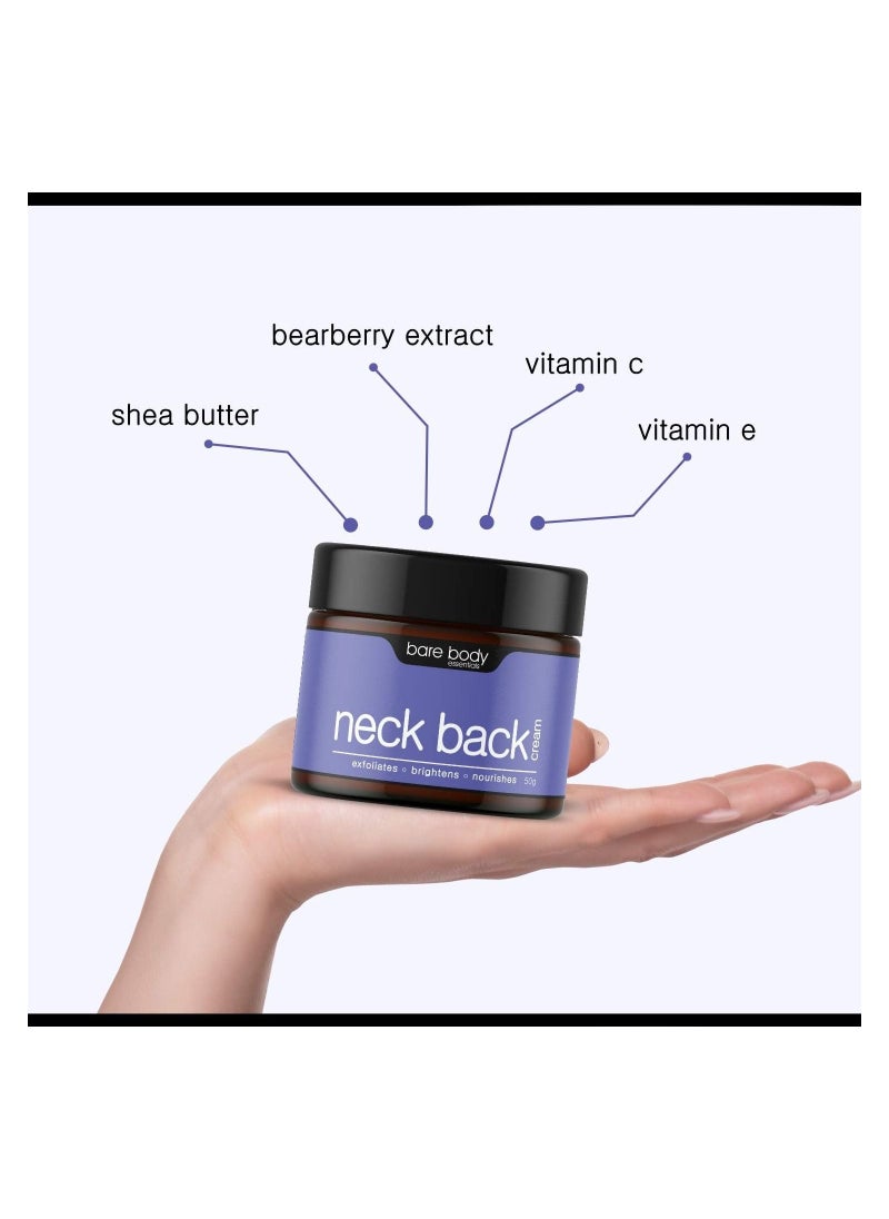 Bare Body Essentials Bare Body essentials Dermatologist Approved Anti Pigmentation Neck Back Cream With Vitamin C And Bearberry Extract 50gm  - Image 2