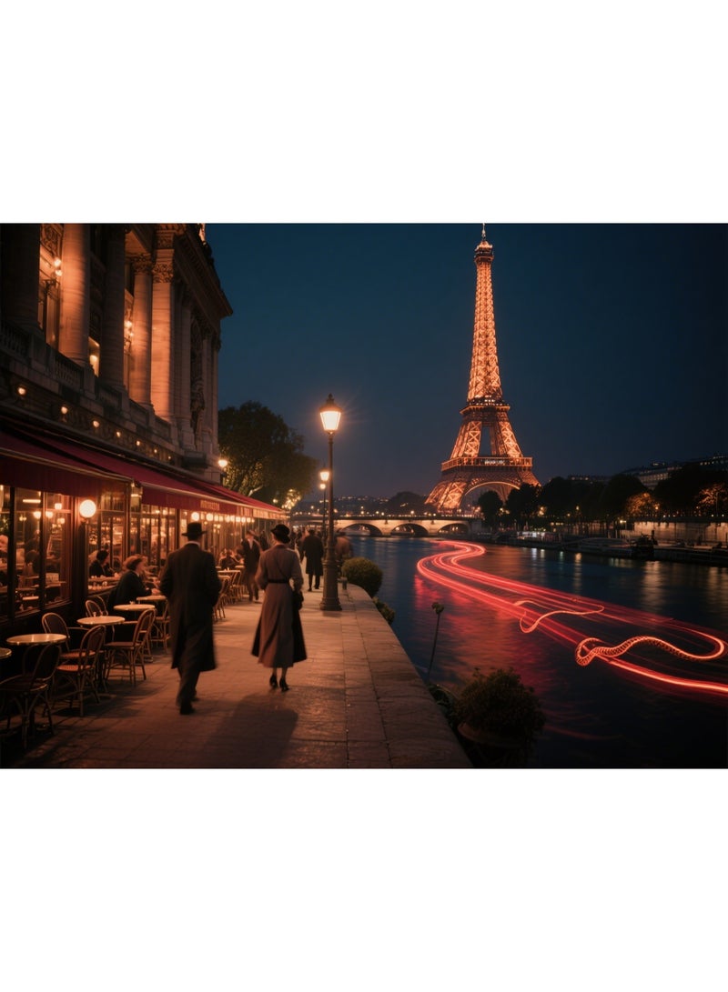 1000 pieces of Paris night scene puzzle - creative design patterns, rich and colorful artistic experience, suitable for adults and children - Image 1