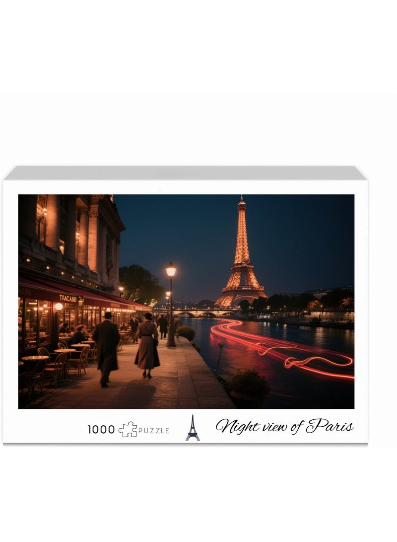 1000 pieces of Paris night scene puzzle - creative design patterns, rich and colorful artistic experience, suitable for adults and children - Image 2