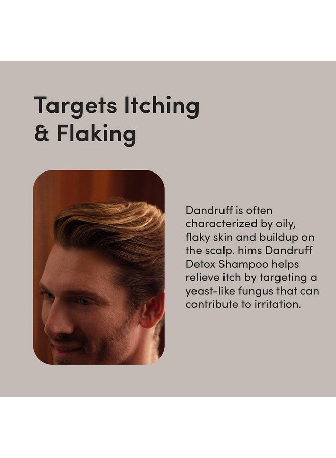 HIMS & HERS Hims Dandruff Detox Shampoo - Dermatologist Formulated For Dry, Oily, Itchy, Flaky Scalp Shampoo With 1% Zinc Pyrithione, Argan & Avocado Oil - 2 X 6.4 Fl Oz