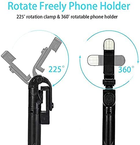 AMBLIC Professional Selfie Stick for Mobile Phone 3-in-1 Multifunctional Expendable Stick Portable Tripod Stand for Travelling/YouTube Vlog Video/Travelling/Online Class Office for All Smartphones - Image 3
