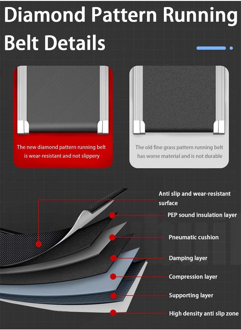 Viden - Home Electric Treadmill Walking Machine Remote Control Speed Adjustment Maximum Speed 10KM/ h Maximum Load 100KG Stored Under The Sofa Or Bed Without Installation Bluetooth Suitable For Office And Hom - Image 1