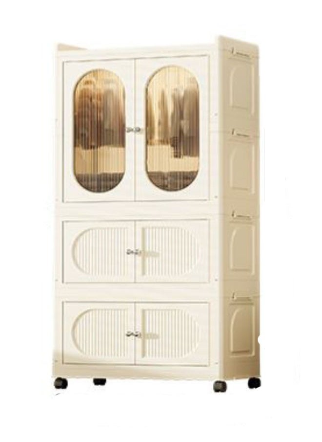 NKX - 3 Layers Stylish Multi-Functional Storage 1 Cabinet & 2  Wardrobe - Image 1