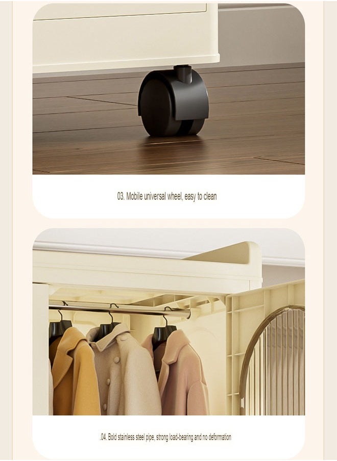 NKX - 3 Layers Stylish Multi-Functional Storage 1 Cabinet & 2  Wardrobe - Image 1