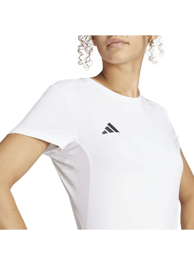 Adidas Adidas Adizero E Tee W White Running T-Shirts For Women