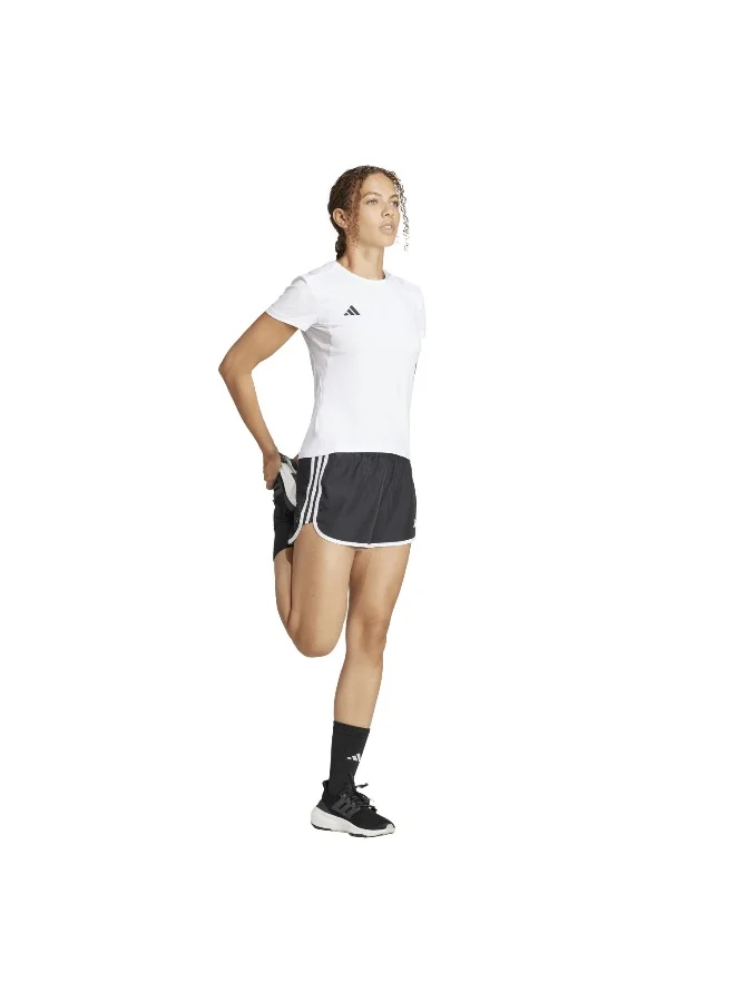 Adidas Adidas Adizero E Tee W White Running T-Shirts For Women