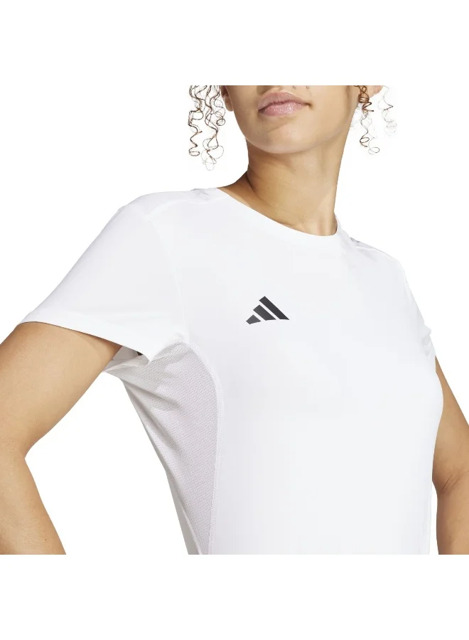 Adidas Adidas Adizero E Tee W White Running T-Shirts For Women