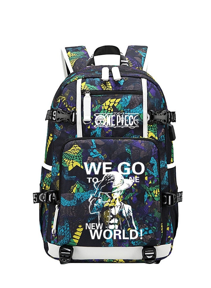 One Piece Anime Backpack Large Capacity Backpack 47*15*30cm