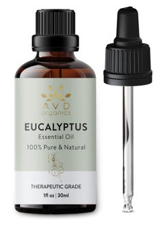 AVD Organics Avd Organics Eucalyptus Essential Oil 30ml Pure and Natural 100% Premium Therapeutic Grade Essential Oil for Bath Steam Hair 1 fl oz  - Image 1