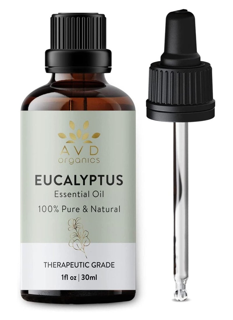 Avd Organics Eucalyptus Essential Oil 30ml Pure and Natural 100% Premium Therapeutic Grade Essential Oil for Bath Steam Hair 1 fl oz - pzsku/Z8038D77628E021770C2DZ/45/_/1686397677/6d0ebabb-d08b-425c-bf14-024fb25dcdb3