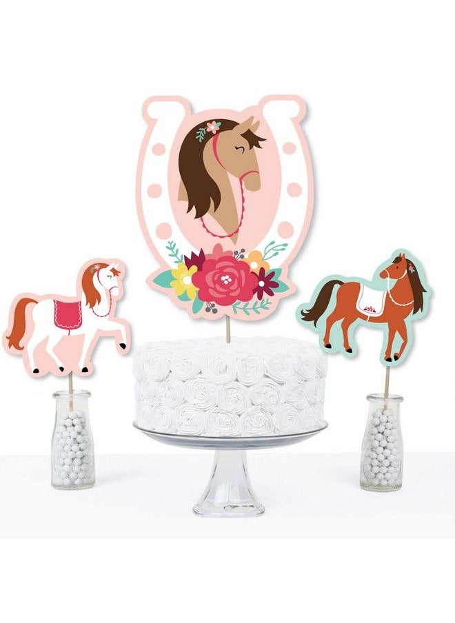 Big Dot of Happiness Run Wild Horses Pony Birthday Party Centerpiece Sticks Table Toppers Set Of 15  - Image 4